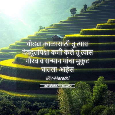 Picture 05 - इब्री लोकांस 2:7 MARIRV - थोड्या काळासाठी - Bible Verse Picture