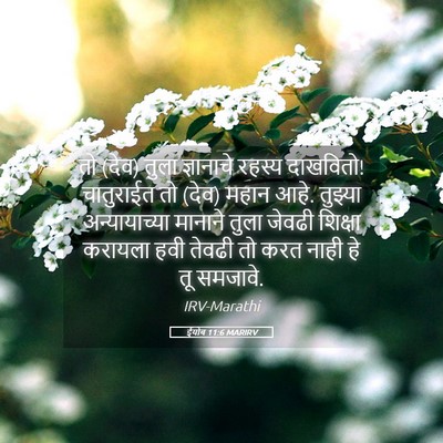 Picture 05 - ईयोब 11:6 MARIRV - तो (देव) तुला - Bible Verse Picture