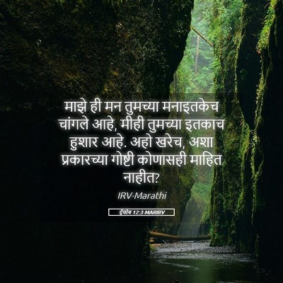 Picture 05 - ईयोब 12:3 MARIRV - माझे ही मन तुमच्या - Bible Verse Picture