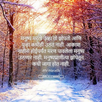 Picture 05 - ईयोब 14:12 MARIRV - मनुष्य मरतो - Bible Verse Picture
