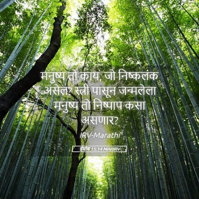 Picture 05 - ईयोब 15:14 MARIRV - मनुष्य तो काय, जो - Bible Verse Picture