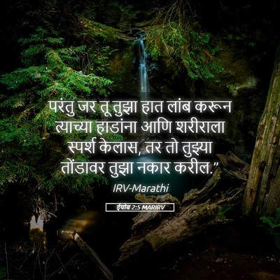 Picture 05 - ईयोब 2:5 MARIRV - परंतु जर तू तुझा - Bible Verse Picture