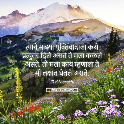 Picture 05 - ईयोब 23:5 MARIRV - त्याने माझ्या - Bible Verse Picture