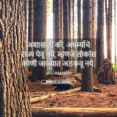 Picture 05 - ईयोब 34:30 MARIRV - अशासाठी की, - Bible Verse Picture