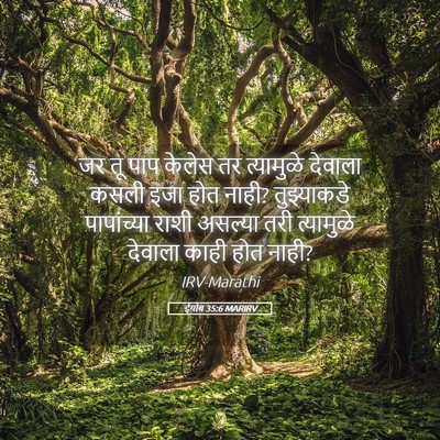 Picture 05 - ईयोब 35:6 MARIRV - जर तू पाप केलेस तर - Bible Verse Picture