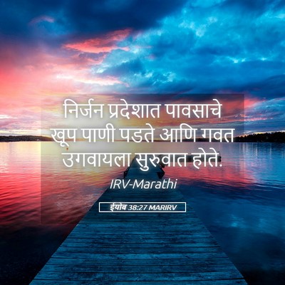 Picture 05 - ईयोब 38:27 MARIRV - निर्जन प्रदेशात - Bible Verse Picture