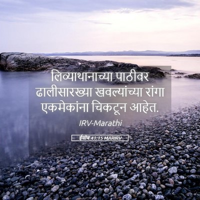 Picture 05 - ईयोब 41:15 MARIRV - लिव्याथानाच्या - Bible Verse Picture