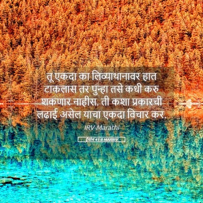 Picture 05 - ईयोब 41:8 MARIRV - तू एकदा का - Bible Verse Picture