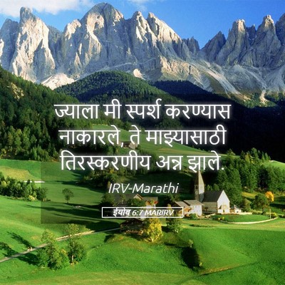 Picture 05 - ईयोब 6:7 MARIRV - ज्याला मी स्पर्श - Bible Verse Picture
