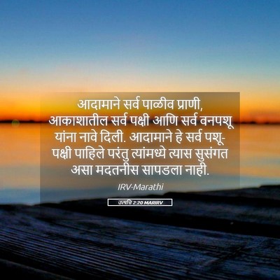 Picture 05 - उत्पत्ति 2:20 MARIRV - आदामाने सर्व - Bible Verse Picture