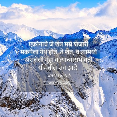 Picture 05 - उत्पत्ति 23:17 MARIRV - एफ्रोनाचे जे शेत - Bible Verse Picture