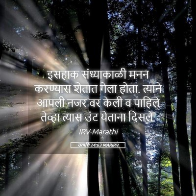 Picture 05 - उत्पत्ति 24:63 MARIRV - इसहाक संध्याकाळी - Bible Verse Picture
