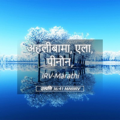Picture 05 - उत्पत्ति 36:41 MARIRV - अहलीबामा, एला, - Bible Verse Picture