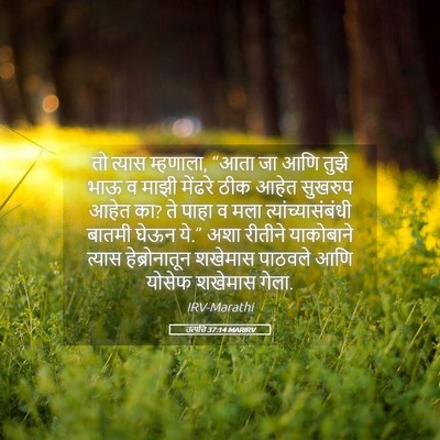 Picture 05 - उत्पत्ति 37:14 MARIRV - तो त्यास म्हणाला, - Bible Verse Picture