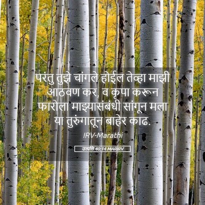 Picture 05 - उत्पत्ति 40:14 MARIRV - परंतु तुझे चांगले - Bible Verse Picture