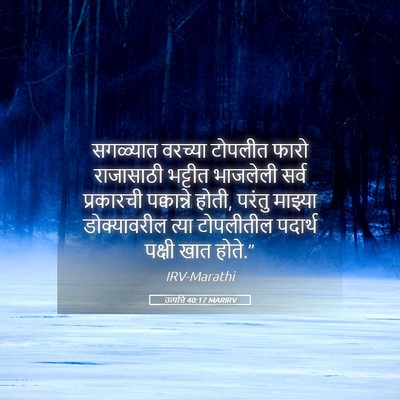 Picture 05 - उत्पत्ति 40:17 MARIRV - सगळ्यात वरच्या - Bible Verse Picture