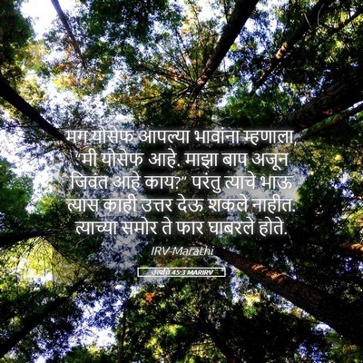 Picture 05 - उत्पत्ति 45:3 MARIRV - मग योसेफ आपल्या - Bible Verse Picture