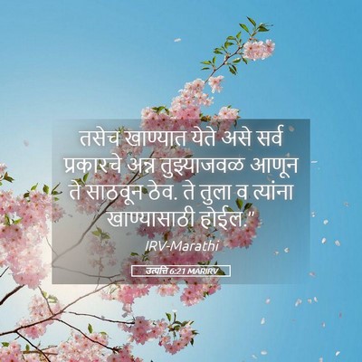 Picture 05 - उत्पत्ति 6:21 MARIRV - तसेच खाण्यात येते - Bible Verse Picture