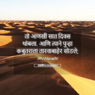Picture 05 - उत्पत्ति 8:10 MARIRV - तो आणखी सात दिवस - Bible Verse Picture
