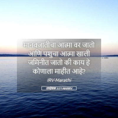 Picture 05 - उपदेशक 3:21 MARIRV - मानवजातीचा आत्मा - Bible Verse Picture