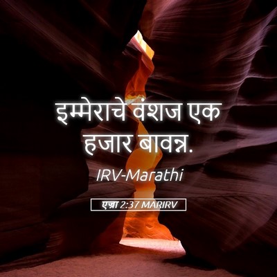 Picture 05 - एज्रा 2:37 MARIRV - इम्मेराचे वंशज एक - Bible Verse Picture