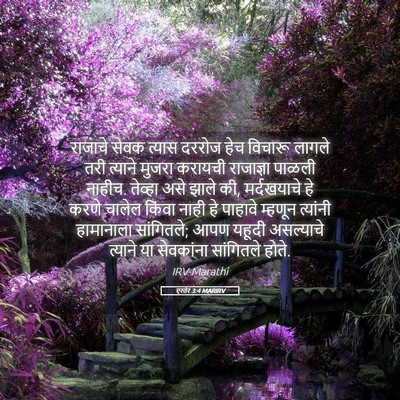 Picture 05 - एस्तेर 3:4 MARIRV - राजाचे सेवक त्यास - Bible Verse Picture