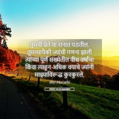 Picture 05 - गणना 14:29 MARIRV - तुमची प्रेते या - Bible Verse Picture