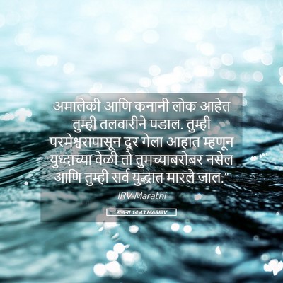 Picture 05 - गणना 14:43 MARIRV - अमालेकी आणि कनानी - Bible Verse Picture