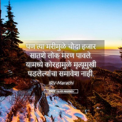 Picture 05 - गणना 16:49 MARIRV - पण त्या मरीमुळे - Bible Verse Picture
