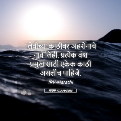 Picture 05 - गणना 17:3 MARIRV - “लेवीच्या काठीवर - Bible Verse Picture