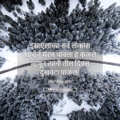 Picture 05 - गणना 20:29 MARIRV - इस्राएलाच्या सर्व - Bible Verse Picture