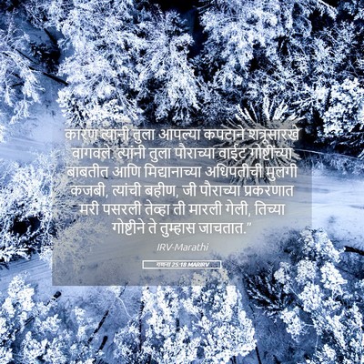 Picture 05 - गणना 25:18 MARIRV - कारण त्यांनी तुला - Bible Verse Picture