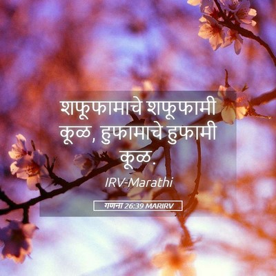 Picture 05 - गणना 26:39 MARIRV - शफूफामाचे शफूफामी - Bible Verse Picture