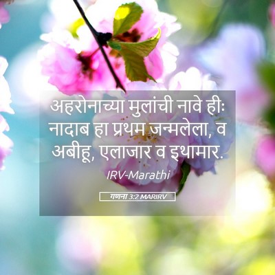 Picture 05 - गणना 3:2 MARIRV - अहरोनाच्या - Bible Verse Picture