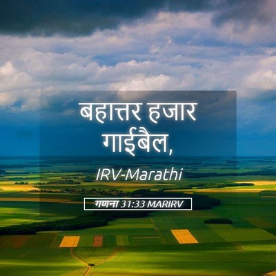 Picture 05 - गणना 31:33 MARIRV - बहात्तर हजार - Bible Verse Picture