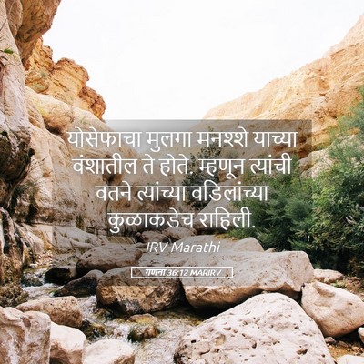 Picture 05 - गणना 36:12 MARIRV - योसेफाचा मुलगा - Bible Verse Picture
