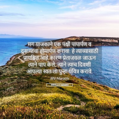 Picture 05 - गणना 6:11 MARIRV - मग याजकाने एक - Bible Verse Picture