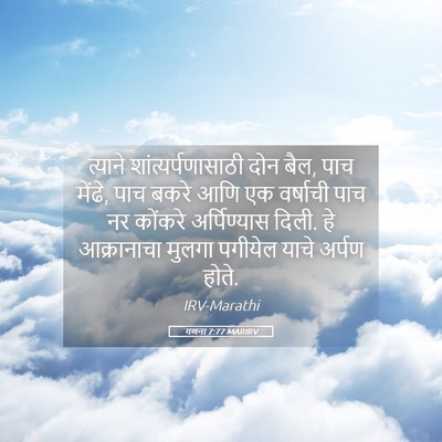 Picture 05 - गणना 7:77 MARIRV - त्याने - Bible Verse Picture