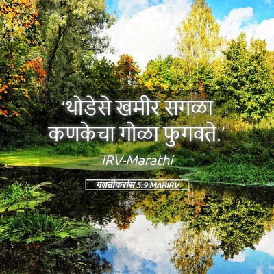 Picture 05 - गलतीकरांस 5:9 MARIRV - ‘थोडेसे खमीर सगळा - Bible Verse Picture