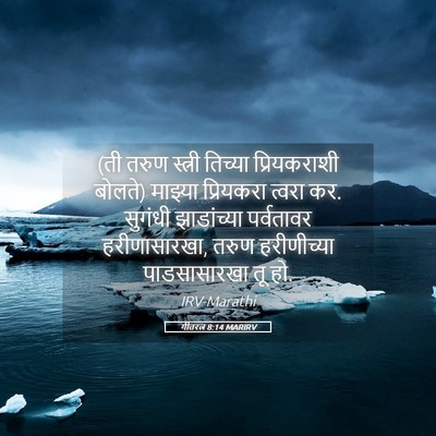 Picture 05 - गीतरत्न 8:14 MARIRV - (ती तरुण स्त्री - Bible Verse Picture