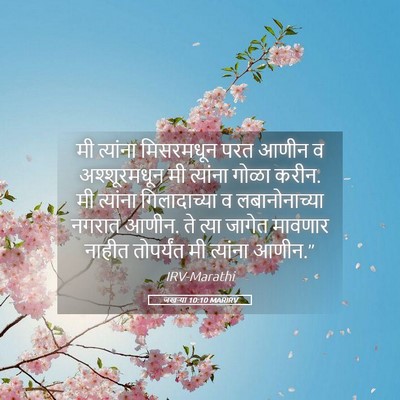 Picture 05 - जखऱ्या 10:10 MARIRV - मी त्यांना - Bible Verse Picture