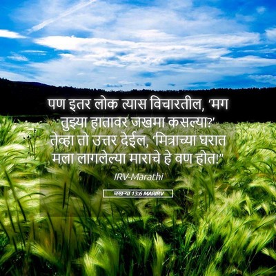 Picture 05 - जखऱ्या 13:6 MARIRV - पण इतर लोक त्यास - Bible Verse Picture