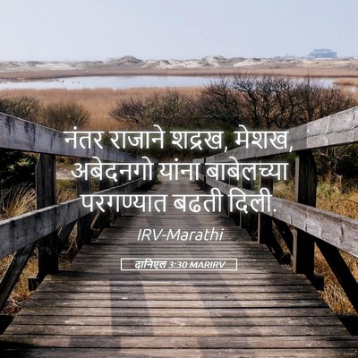 Picture 05 - दानिएल 3:30 MARIRV - नंतर राजाने शद्रख, - Bible Verse Picture
