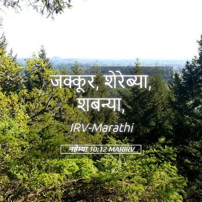 Picture 05 - नहेम्या 10:12 MARIRV - जक्कूर, शेरेब्या, - Bible Verse Picture