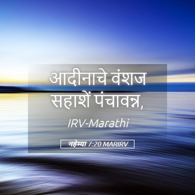 Picture 05 - नहेम्या 7:20 MARIRV - आदीनाचे वंशज - Bible Verse Picture