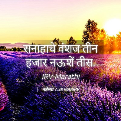 Picture 05 - नहेम्या 7:38 MARIRV - सनाहाचे वंशज तीन - Bible Verse Picture
