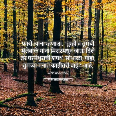 Picture 05 - निर्गम 10:10 MARIRV - फारो त्यांना - Bible Verse Picture