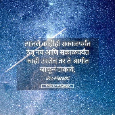 Picture 05 - निर्गम 12:10 MARIRV - त्यातले काहीही - Bible Verse Picture
