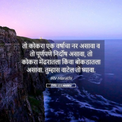 Picture 05 - निर्गम 12:5 MARIRV - तो कोकरा एक - Bible Verse Picture