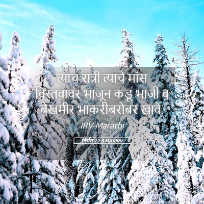 Picture 05 - निर्गम 12:8 MARIRV - त्याच रात्री - Bible Verse Picture